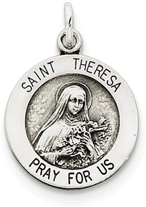 Sterling Silver St. Theresa Medal (20X15MM)