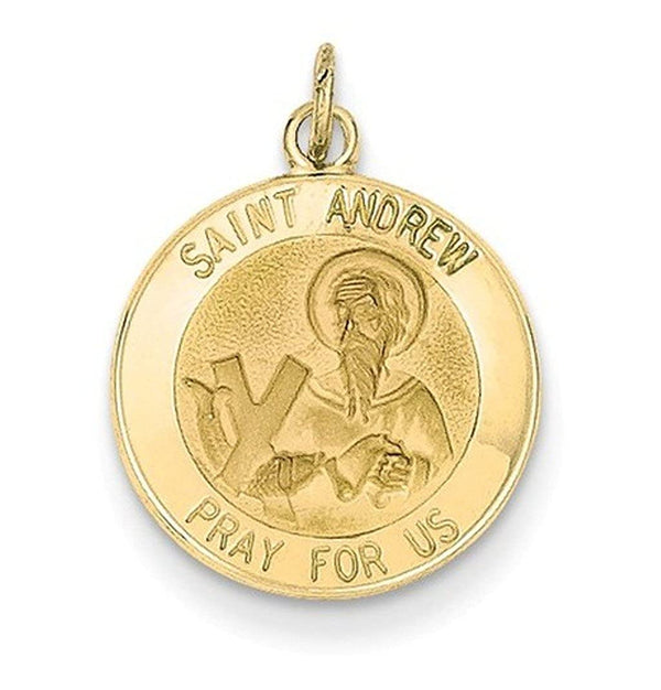 14k Yellow Gold St. Andrew Medal Charm (20X15MM)