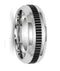 Edward Mirell Cobalt with Black Titanium Inlay 8mm Comfort-Fit Band, Size 8