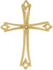 14k Yellow Gold Passion Cross Pendant