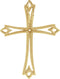 Fleurie Cross 18k Yellow Gold Pendant