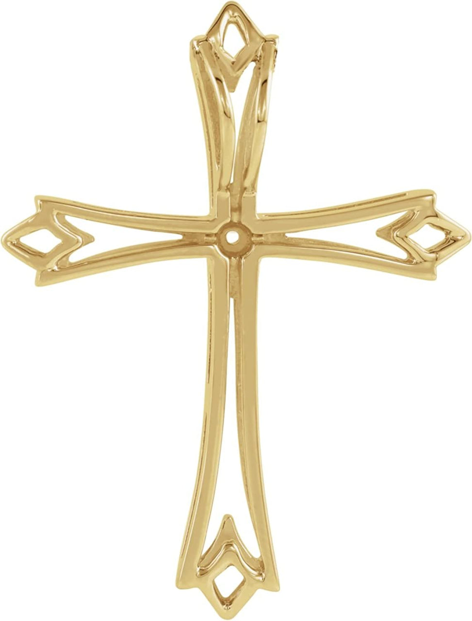 Fleurie Cross 18k Yellow Gold Pendant