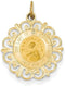 14k Yellow Gold Our Lady of The Assumption Medal Pendant (23x19MM)