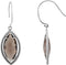 Two-Sided 16.04 Ctw Checkerboard Smoky Quartz Marquise Sterling Silver Earrings