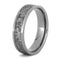 Gibeon Meteorite Inlay 5mm Comfort Fit Titanium Wedding Band, Size 11