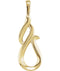 Swirl Freeform Pendant, 14k Yellow Gold