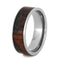 Dinosaur Bone Wave Pattern, Koa Wood 7mm Comfort-Fit Titanium Wedding Band