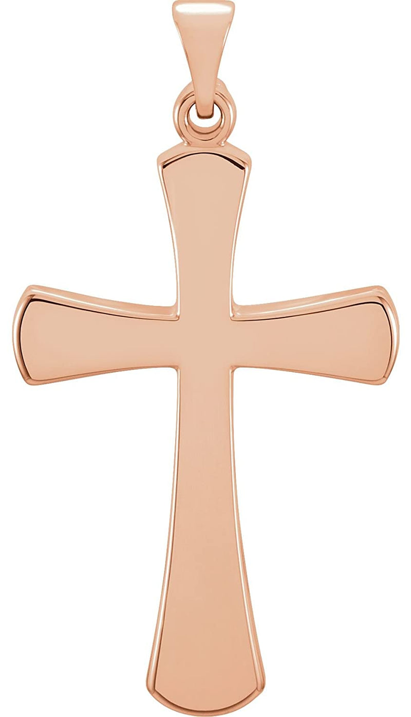 Cross Pendant, 14k Rose Gold (28.5x19MM)