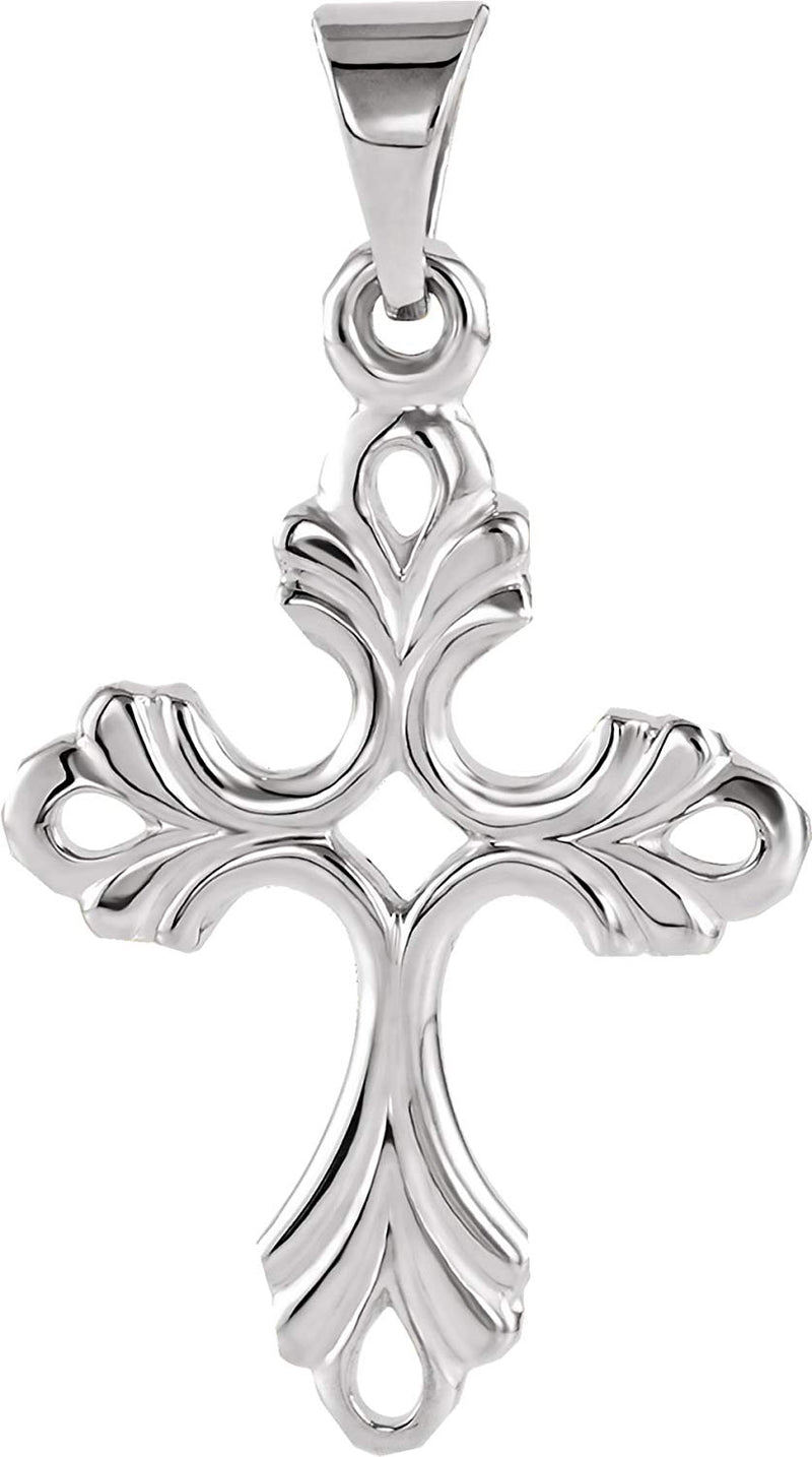 Fleury Cross Sterling Silver Pendant (19.5X15 MM)