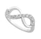 Infinity CZ Rhodium Plated Sterling Silver Ring