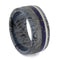 Lapis Lazuli, Gibeon Meteorite, Cobaltium Mokume Gane 9mm Comfort-Fit Titanium Wedding Band