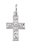 Small Cross Rhodium-Plated 14k White Gold Pendant (10X7.50MM)