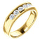 Men's 5-Stone Diamond Wedding Band,14k Yellow Gold (.75 Ctw, Color G-H, SI2-SI3 Clarity) Size 11