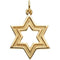 14k Yellow Gold Star of David Pendant (Made in Holy Land)