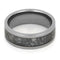 Deer Antler Inlay, Light Tone Titanium 8mm Comfort-Fit Ring