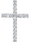 Platinum Diamond Petite Cross Pendant (.625 Ctw, G-H Color, I1 Clarity)