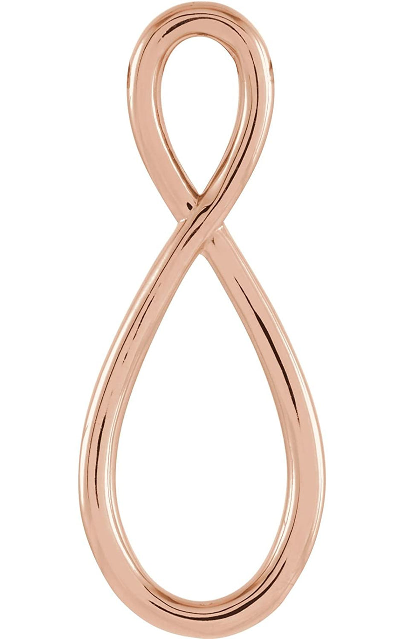 Infinity Style Pendant, 14k Rose Gold