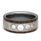 Forever Classic Moissanite with Gibeon Meteorite, Rosewood 8.5mm Comfort-Fit Titanium Band