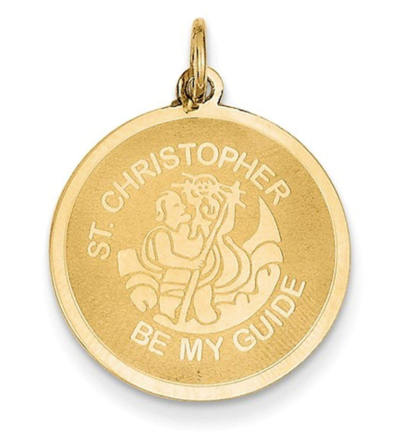 14k Yellow Gold St. Christopher Medal Charm (25X20MM)