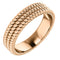 Grooved Rope Pattern 5.25mm Comfort-Fit Band, 14k Rose Gold