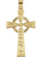 Fancy Celtic Cross 14k Yellow Gold Pendant