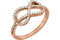 Diamond Knot Ring, 14k Rose Gold (1/3 Ctw, Color G-H, Clarity I1), Size 8