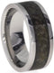 Custom Deer Antler Inlay 8mm Comfort Fit Titanium Band, Size 9.25