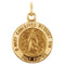 14k Yellow Gold Round Immaculate Conception Medal (15 MM)