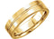 Satin Finish Grooved 6mm Comfort Fit 14k Yellow Gold