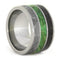 Green Box Elder Burl, Dinosaur Bone, Gibeon Meteorite 11mm Comfort-Fit Titanium Band