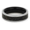 Dinosaur Bone, Ebony Wood 6mm Comfort-Fit Titanium Band