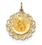 14k Yellow Gold Spanish 1st Communion Medal Pendant (20.1X18.1MM)