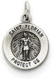 Sterling Silver Antiqued St. Florian Medal (18X12MM)