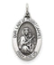 Sterling Silver Antiqued Our Lady Of Mount Carmel Medal (31X16MM)