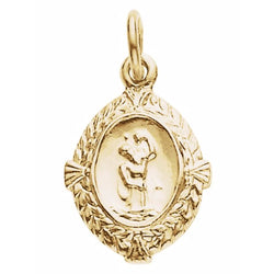 14k Yellow Gold St. Lazarus Medal (12x9MM)