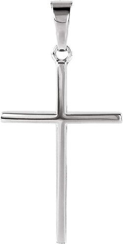 Men's Chapel Cross 14k White Gold Pendant