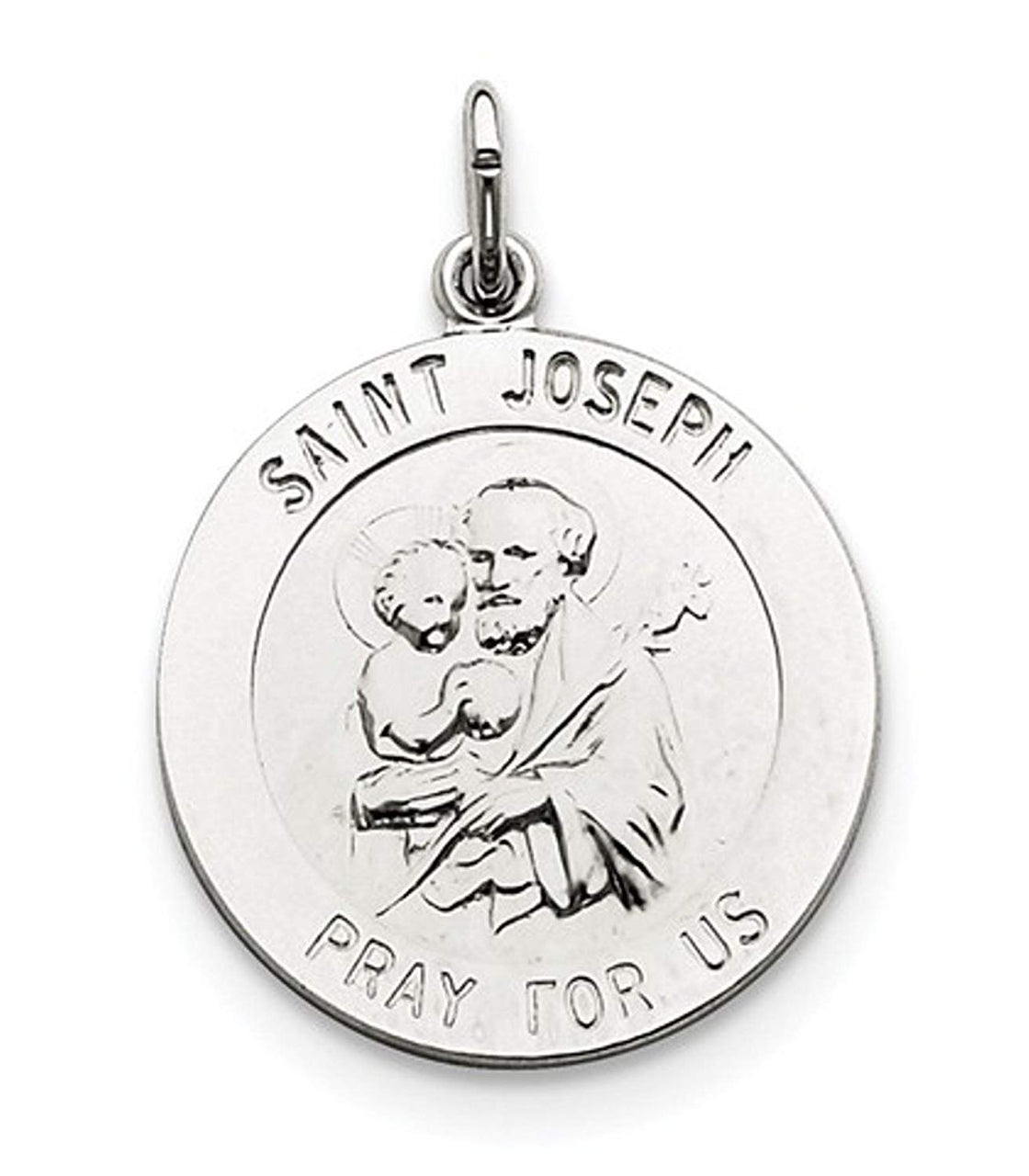 Sterling Silver St. Joseph Medal (30X23MM)