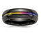 Edward Mirell Black Titanium Multi-Colored Anodized 7mm Comfort-Fit Band