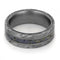 Gibeon Meteorite, Dinosaur Bone 7mm Comfort-Fit Matte Titanium Wedding Band