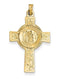 14k Yellow Gold St. Christopher Medal Pendant (37X21MM)