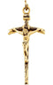 Papal Crucifix 14k Yellow Gold Pendant (29X18MM)