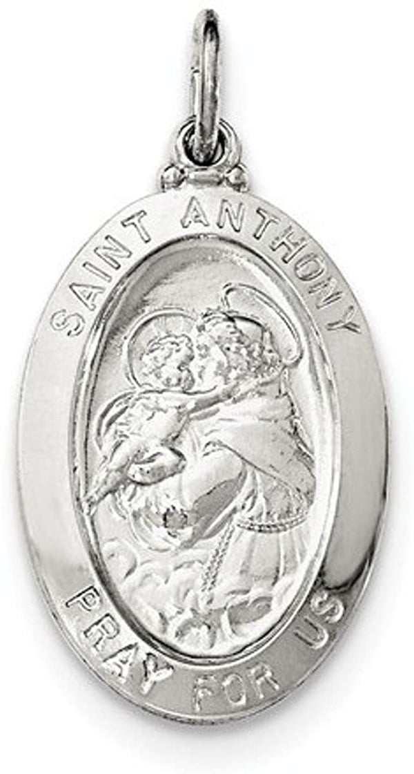 Sterling Silver Saint Anthony Medal (35X20MM)