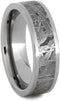 Gibeon Meteorite Comfort-Fit Titanium Band, His and Hers Wedding Set, M14.5-F9.5