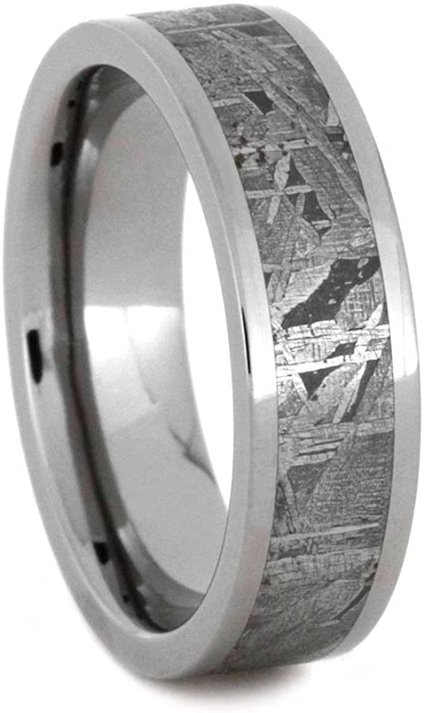 Gibeon Meteorite Comfort-Fit Titanium Band, His and Hers Wedding Set, M9-F5