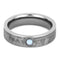 Opal Cabochon, Gibeon Meteorite 5mm Comfort-Fit Titanium Wedding Band