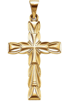 Ornate Cross 14k Yellow Gold Pendant