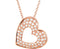 Diamond Heart 14k Rose Gold Pendant Necklace, 18" (1/5 Cttw)