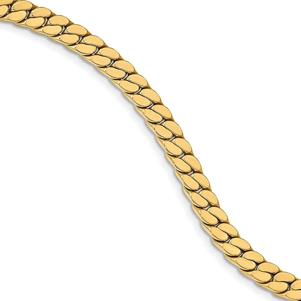 Men's Polished 14k Yellow Gold 5.75mm Moveable Link Bracelets, 8.5"