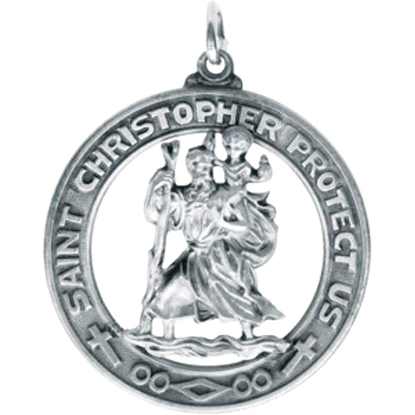 Sterling Silver St. Christopher Medal (28.50MM)