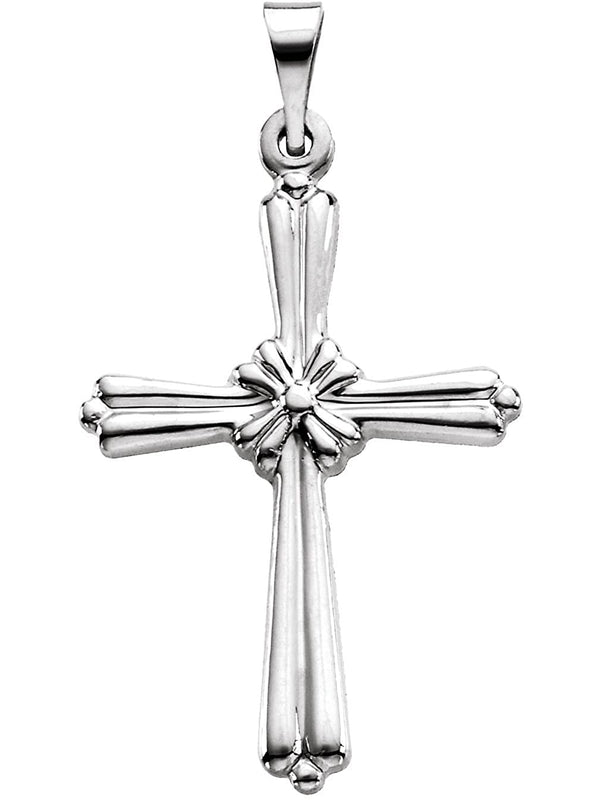 Platinum Rope Cross Pendant (14.00X10.50 MM)